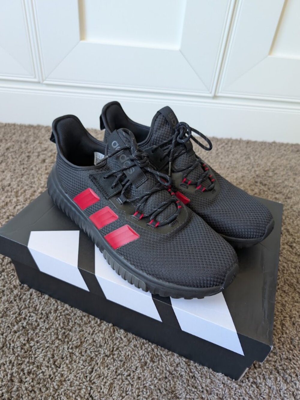 Men's Size 12.5 Adidas | Red & Black.  Like new, w/box!